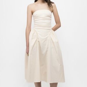 Arakii Juni Dress Strapless A-line Midi Sz XS NWT